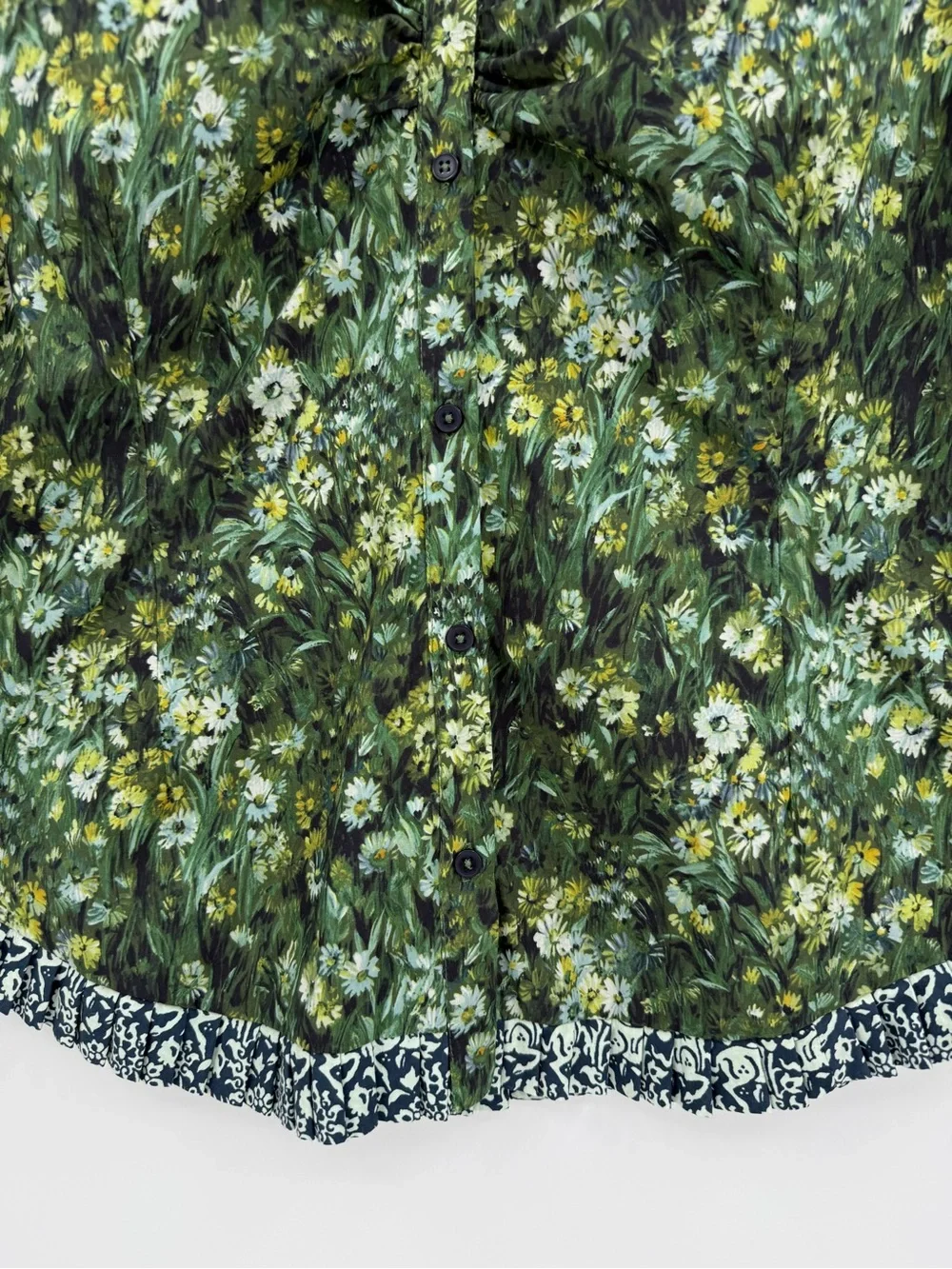 Batsheva x Laura Ashley Cambrie Blouse Button Up in Sherwood Forest Size 6 - Picture 7 of 12